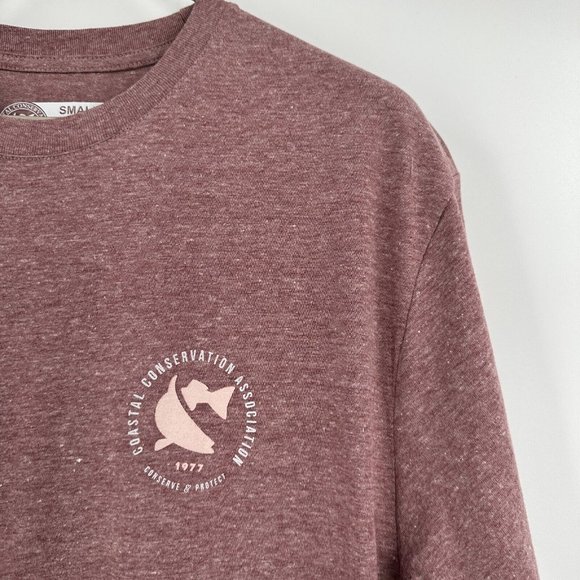 CCA Maroon Redfish Tail Short Sleeve T-Shirt S Men's Coastal Conservation Assn - Picture 3 of 5